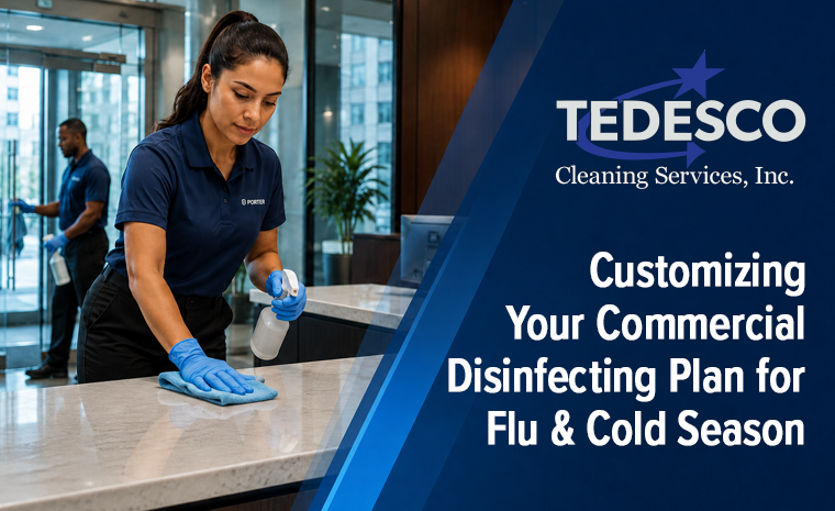 TCS Blog 74 Flu and cold season strain workplace health. Learn how a customized commercial disinfecting plan keeps your Metro Detroit business running smoothly.
